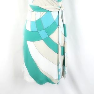 Robe New York & Co - Taille S Femme - Faux Wrap Manches 3/4 - Multi-couleur - Occasion Très Bon état